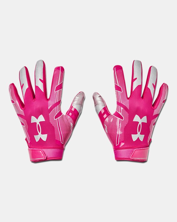 Men's UA F8 Football Gloves, Pink, pdpMainDesktop image number 0